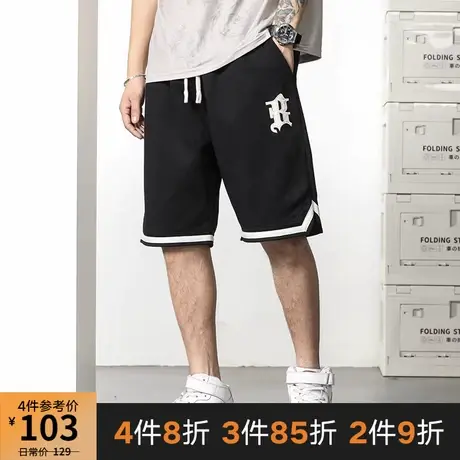 GxxH潮牌大码男装夏季短裤男直筒宽松休闲五分裤潮流个性百搭裤子商品大图