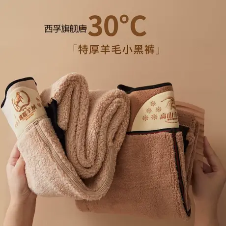 新品羊绒加厚女打底裤冬季可外穿多种尺寸高腰保暖小个子踩脚款商品大图