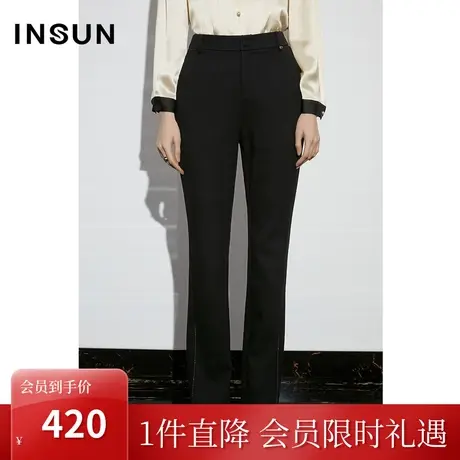 恩裳COVER2023早春新款时尚摩登都市感直筒显腿长舒适通勤休闲裤图片