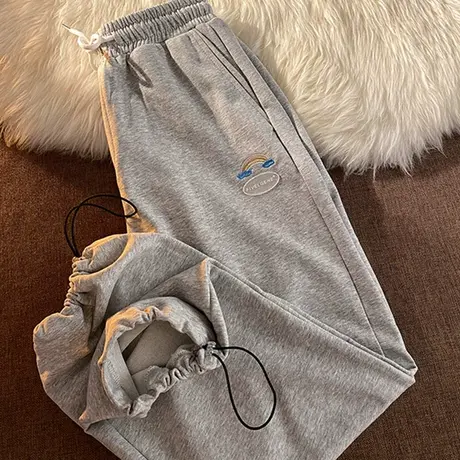 哈伦裤子女夏季薄款宽松小个子高腰直筒显瘦外穿运动束脚裤潮ins商品大图