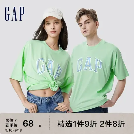 Gap男女装夏季LOGO纯棉亲肤短袖T恤688537 情侣装运动宽松上衣商品大图