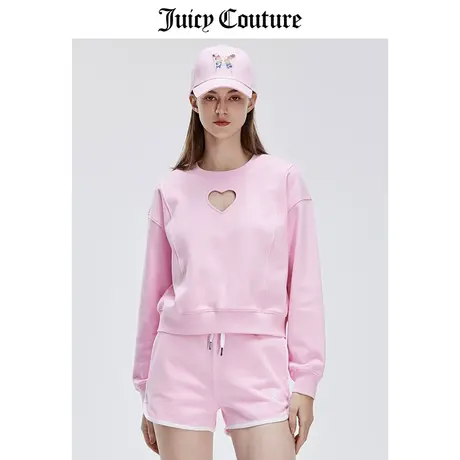 Juicy Couture橘滋卫衣女2024春季新款美式休闲圆领爱心套头上衣商品大图
