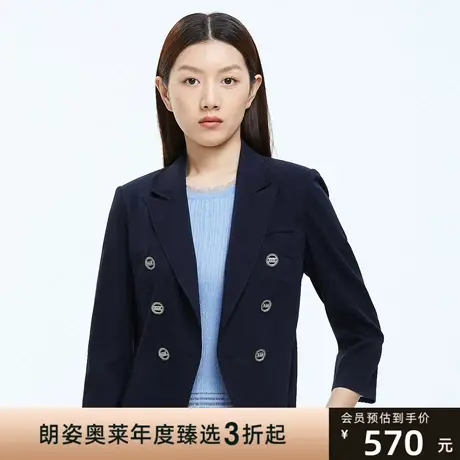 朗姿夏季薄款双排扣通勤风气质高级感女式西装外套图片