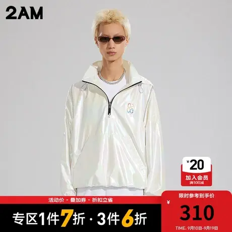 卡宾潮牌2AMLOGO章仔连帽休闲装薄外套夹克炫彩潮酷图片