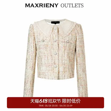 【奥莱】MAXRIENY花纱外套秋季复古小香风短外套上衣商品大图