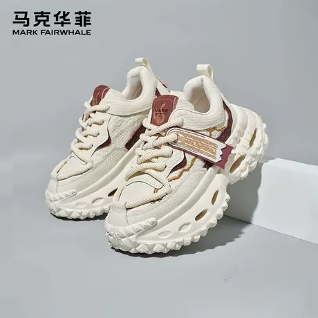 马克华菲官方旗舰店老爹鞋男响尾蛇春季内增高开车大码轮胎坦克鞋图片