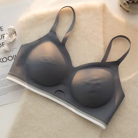 无痕舒适内衣女薄款小胸聚拢胸罩无钢圈收副乳上托防下垂运动文胸商品大图