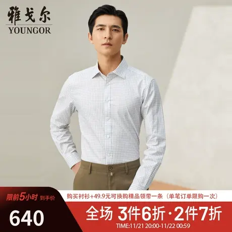 【商场同款】雅戈尔衬衫春季官方商务休闲高级免烫通勤长袖衬衣商品大图