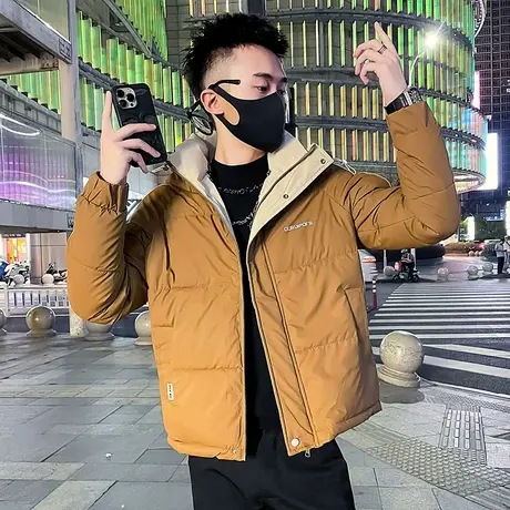 冬季棉衣男2023小众高级感宽松加厚潮牌立领轻熟个性工装棉服外套图片