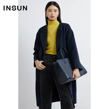 INSUN恩裳线上专选冬季大廓形羊毛毛呢外套图片