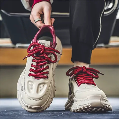 莆田男鞋春夏季潮流百搭厚底休闲运动鞋青少年港风老爹鞋2024新款商品大图