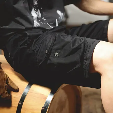 夏季工装短裤男士休闲五分裤运动短裤中裤多口袋宽松直筒有大码潮商品大图