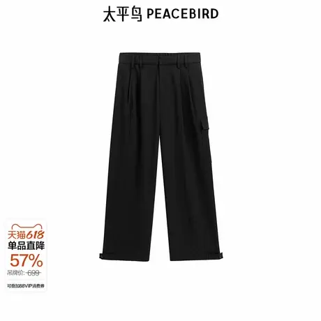 【商场同款】太平鸟男装休闲裤Daria ong联名阔腿工装 B1GLE4294图片