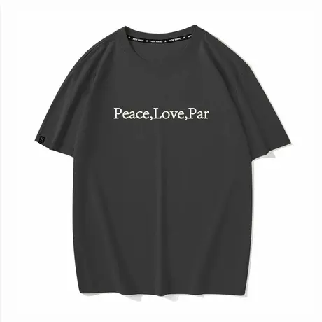 秀洛森山大道摄影师艺术有爱peace love par夏季纯棉短袖T恤男女图片