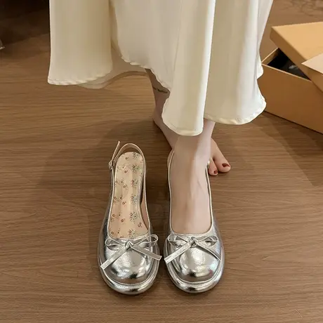法式气质高跟鞋女2025新款年夏季配裙子粗跟单鞋绝美洋气包头凉鞋图片