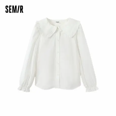 森马儿童2025年秋季女中童法式衬衫纯棉内搭商品大图
