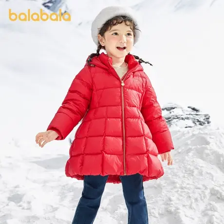 巴拉巴拉童装宝宝羽绒服2025秋冬新款女童中长款外套商品大图