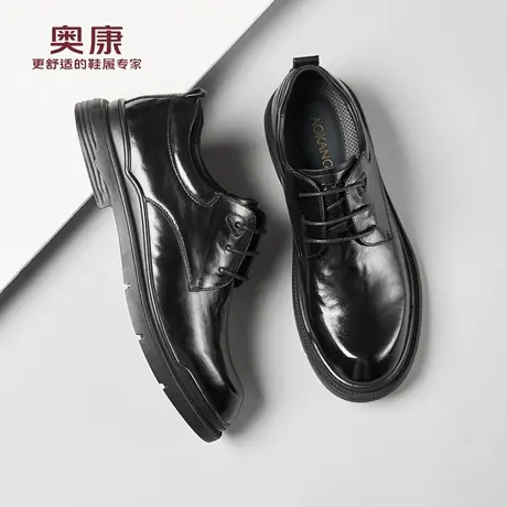 奥康 男鞋2025秋季新款商务正装真皮皮鞋男真皮英伦休闲软底软面L商品大图