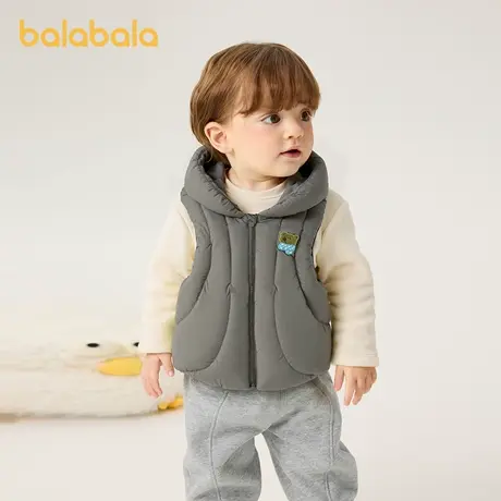 巴拉巴拉balaOne儿童羽绒马甲女童男童外套上衣新款童装2025秋冬商品大图