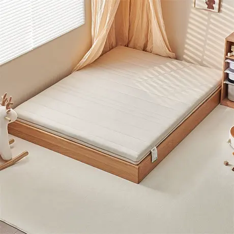 全友家居护脊偏硬a类母婴级面料可拆卸零胶水黄麻儿童床垫商品大图