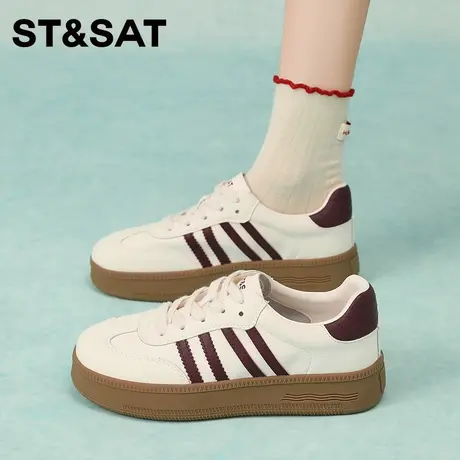 星期六2026春季厚底德训鞋女新款时尚百搭休闲板鞋舒适增高小白鞋商品大图