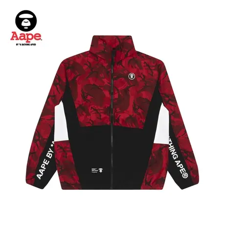 Aape男装春夏猿颜徽章字母印花拼接迷彩轻薄夹克风衣7351XXE图片