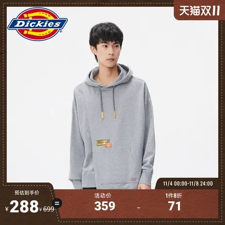 Dickies商场同款卫衣 工装灵感 男女情侣秋冬休闲宽松连帽上衣商品大图