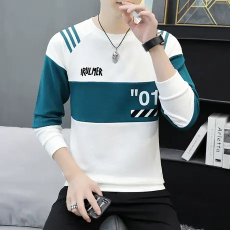 2022新款卫衣男薄款上衣春秋装圆领长袖T恤中学生秋衣春季男装潮商品大图