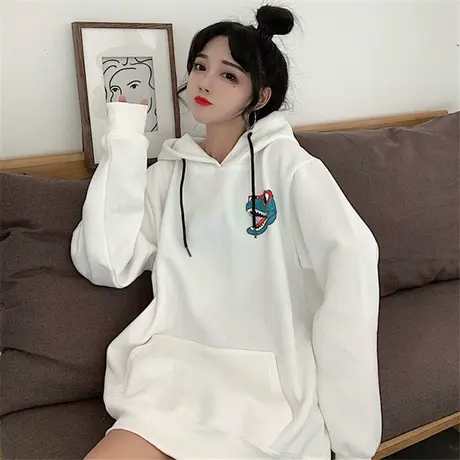 waitmore卫衣女宽松韩版学生bf慵懒风连帽春秋薄款ins超火cec外套商品大图