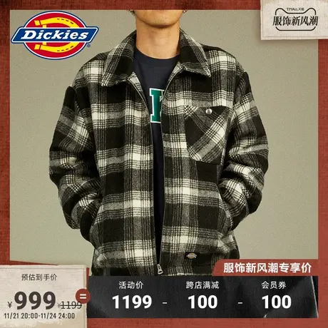 Dickies商场同款秋冬新款格子条纹休闲夹克 保暖外套图片