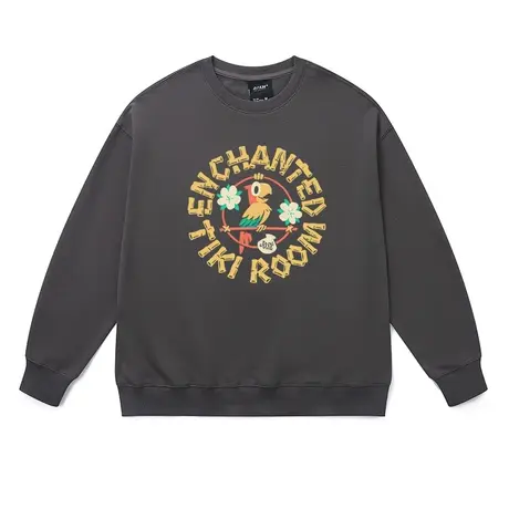 卡通鹦鹉印花青少年卫衣23冬装美式学院风ins潮加绒保暖大码打底图片