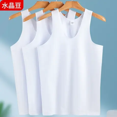中老年人背心男士纯棉宽松加肥大码老人汗衫薄款打底内衣无袖全棉图片