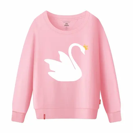 Ohlyah品牌韩潮女装春圆领卫衣天鹅纯棉圆领大码学生闺蜜装打底衫商品大图