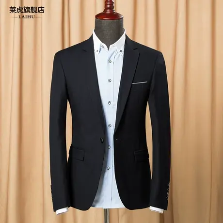 秋季新款商务休闲小西装男士青年单西韩版修身西服男时尚上衣外套图片