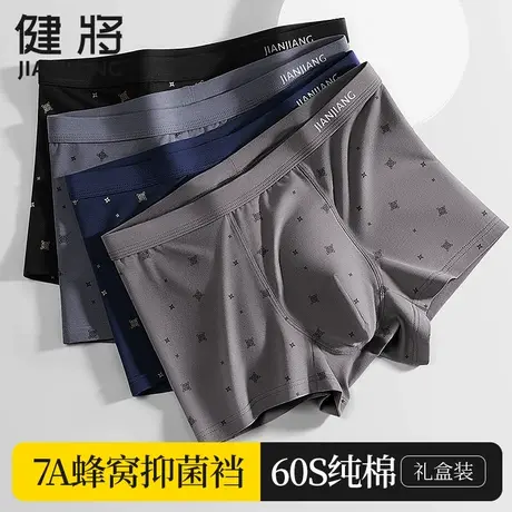 健将男士内裤男平角裤男生纯棉大码宽松裤头男式四角短裤男款品牌商品大图