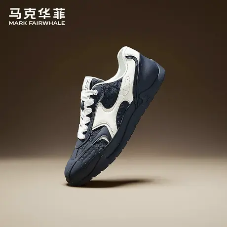 马克华菲新款夏季德训鞋男鞋运动潮流休闲鞋轻便透气低帮复古板鞋商品大图