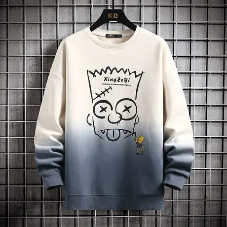 春秋季13青少年纯棉卫衣男孩12-15岁初中学生打底衫14大童长袖t恤商品大图