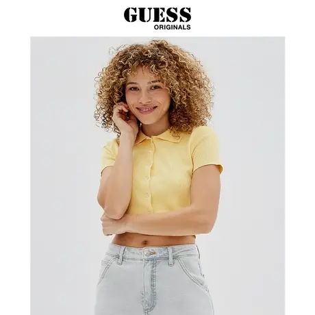 【38上新季】GUESS Originals女士短款翻领短袖T恤商品大图