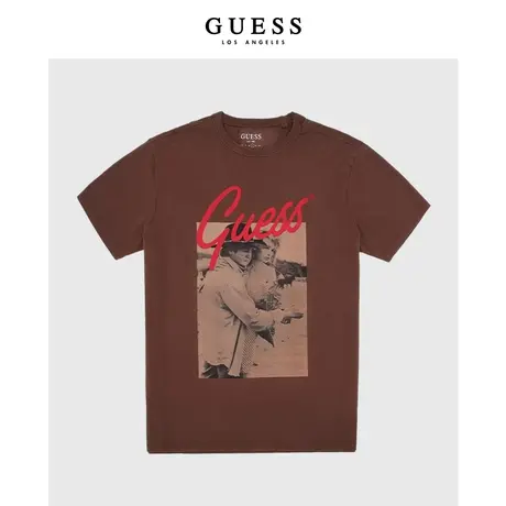 【38上新季】GUESS男士街头涂鸦圆领舒适短袖T恤商品大图
