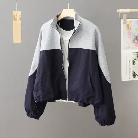 欧货通勤高级感小个子休闲外套女短款冲锋衣夹克短外套女秋季新款图片