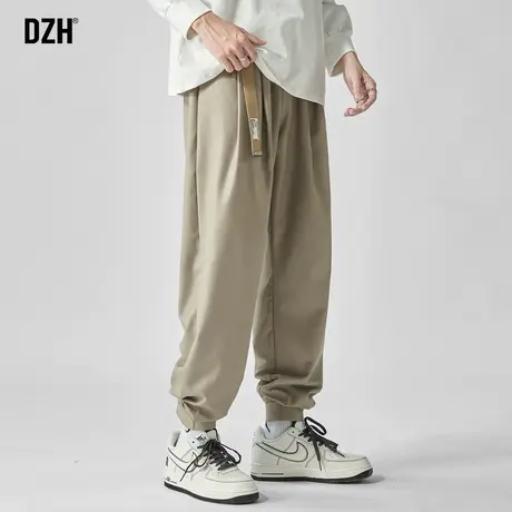 男士卡其色裤子潮流男日系工装裤小个子男裤秋款2024新款潮束脚裤商品大图