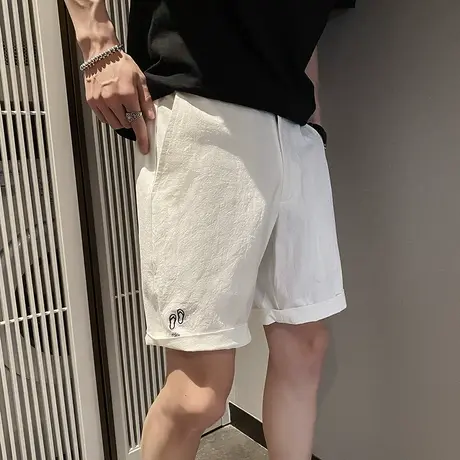 夏季男短裤五分裤网红潮牌纯色ins裤子宽松直筒休闲潮流百搭运动商品大图