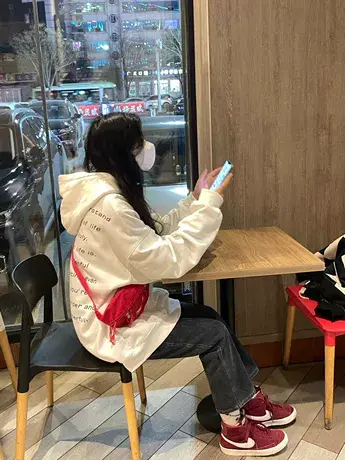 连帽卫衣女大码宽松oversize春秋季小个子宽松慵懒风外套欧美复古商品大图