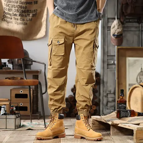 Modi Nick/摩帝尼克男士长裤工装休闲裤宽松直筒纯棉多口袋休闲裤商品大图