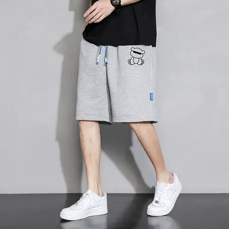 男士短裤夏季薄款休闲裤子宽松潮牌针织沙滩五分运动裤大裤衩中裤商品大图