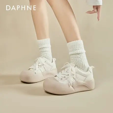 达芙妮厚底小白鞋女款2025新款春季运动休闲板鞋德训鞋丑萌大头鞋商品大图