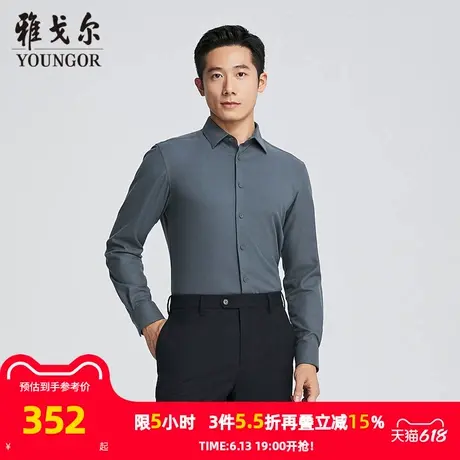 【商场同款】雅戈尔男士长袖衬衫春秋新款官方商务休闲长袖衬衫男商品大图