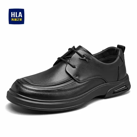 HLA/海澜之家男鞋新款真皮软底舒适休闲皮鞋耐磨德比鞋爸爸鞋商品大图