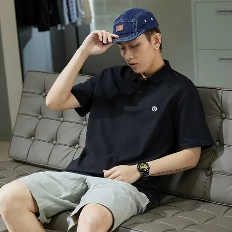 唐狮夏新款男短袖Polo衫透气网眼翻领上衣简约学生运动T恤官方TA图片