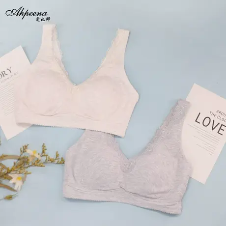 爱比娜爱比娜大码内衣无钢圈螺纹莫代尔聚拢定型收副乳文胸DK454商品大图